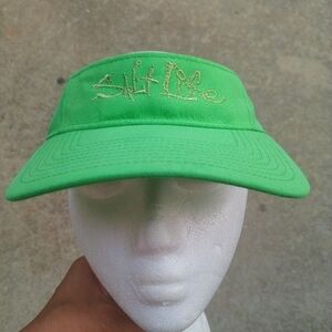 Salt Life Bright Green Gold Strapback Visor - Unisex